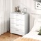 Engineered Wood Dresser with 4 Drawers Storage Cabinet, Metal Legs and Modern Design